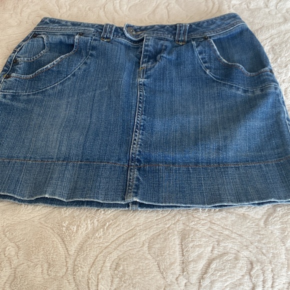 Elle Jeans Vintage 5 Pocket Denim Mini Skirt Size 4 - Picture 3 of 11